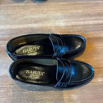 HARUTA 블랙 로퍼 23cm