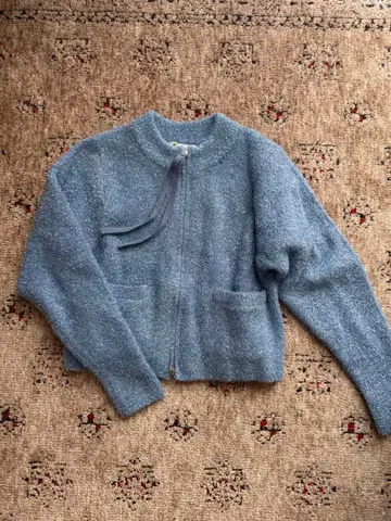 ADAM ET ROPE 블루 그레이 집업 가디건