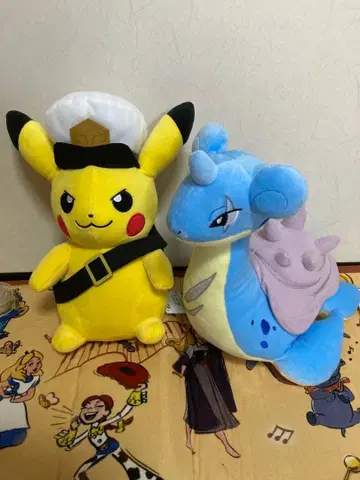 피카츄와 라프라스 봉제 인형 세트 포켓몬