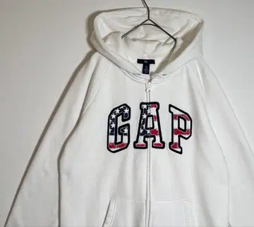 GAP 성조기 자수 로고 안감 서멀 집업 후드티