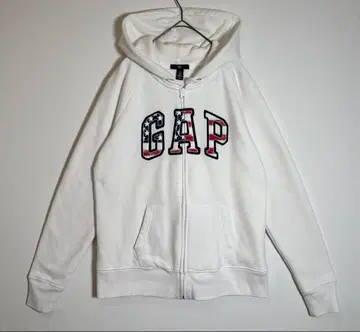 GAP 성조기 자수 로고 안감 서멀 집업 후드티