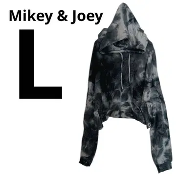 Mikey & Joey [ L ] 타이다이 패턴 크롭 후드티 댄스 요가