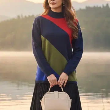 로베르토 카메리노 하이넥 니트 스웨터 빈티지 L 사이즈