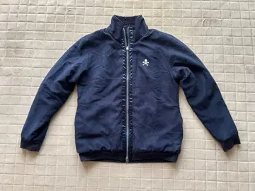 네이비 리버서블 집업 플리스 자켓