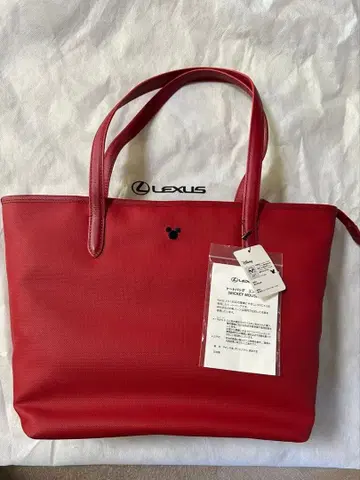 렉서스 빨간색 가죽 토트백 MICKEY LEXUSxDisney 콜라보