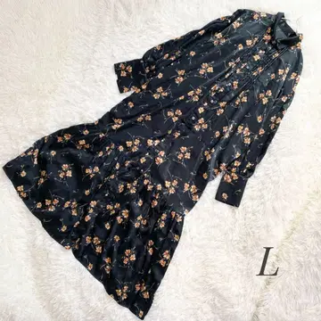 [아스프리] 빈티지 플라워 원피스 셔츠 원피스 개더 ap1649