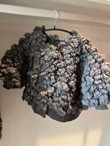 searoomlynn 폼폼 니트 그레이 반팔 스웨터