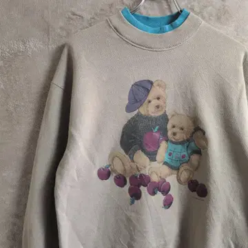 90년대 미국제 곰돌이 맨투맨 어스 컬러 라이트 브라운