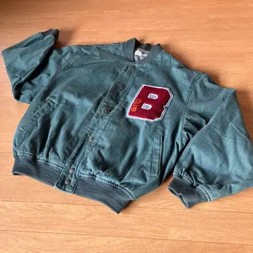 BLUEWAY 바시티 자켓 그린 계열 L