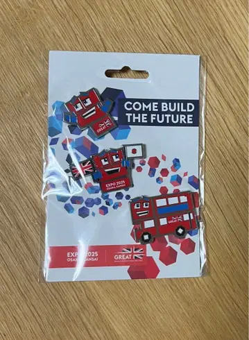 간사이 만박 영국관 핀 배지