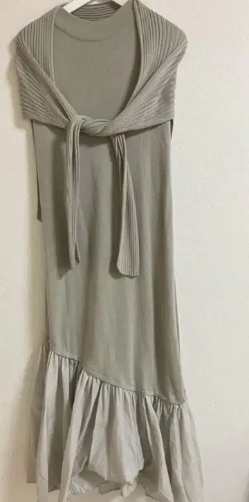 Stylevoice for xxx 가디건 숄 포함 절개 니트 원피스