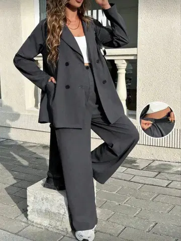 [ 임산부용 수트 ] 다크 그레이 셋업 팬츠