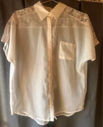 시스루 레이스 셔츠