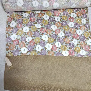 새상품 쿄비엔 여성용 코몬 순수 실크 기모노 원단 1필 총 동백꽃 패턴