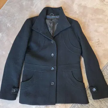 A/T 블랙 울 피코트 38