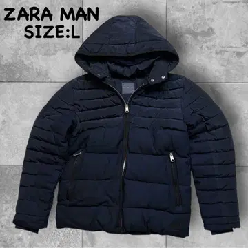 ZARA MAN 솜 자켓 데님 원단 절개 자라 다크 네이비