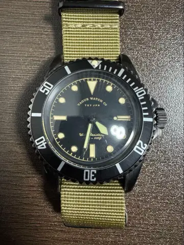 VAGUE WATCH 그워치 BLK SUB 다이버 워치