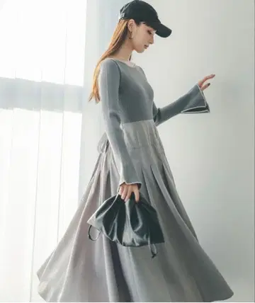 미사용 새상품급 리랜드트루 니트 롱 원피스