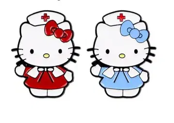 헬로키티 간호사 핀 배지 세트