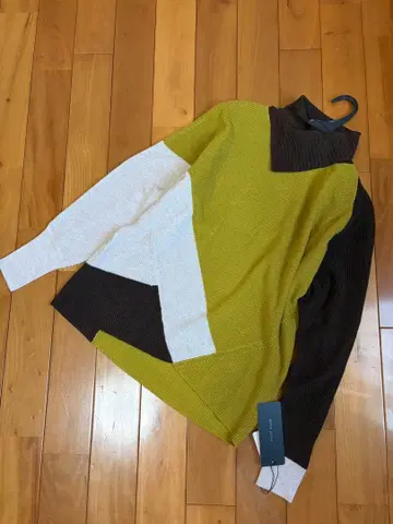 새상품 야마다야 scotclub 비대칭 니트 신축성 머스타드