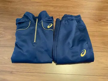 ASICS 네이비 저리 상하의 세트