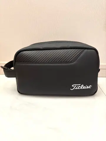 타이틀리스트 Titleist 라운드 파우치 블랙 더블 지퍼