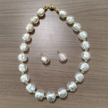 베네치안 유리 은박 목걸이