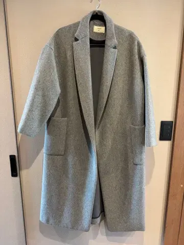 새상품급 ebure Ron Herman 울 본딩 코트 노카라 36