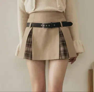 darich 체크 도킹 미니 스커트