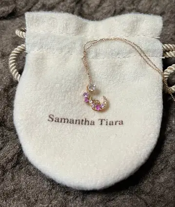 사만다 티아라 루미에르 2way 목걸이 K10 핑크 골드 다이아