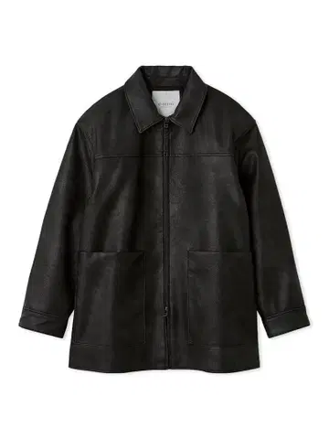 emmi/인조 가죽 더블 지퍼 블루종