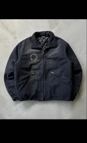 WISH FOREVER 드로우 코드 빈티지 라이크 숏 덕 자켓