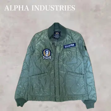 [ 새상품급 ] ALPHA INDUSTRIES 퀼팅 자켓 밀리터리