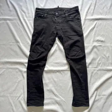 디스퀘어드 스트레치 바이커 스키니 블랙 데님 팬츠 48