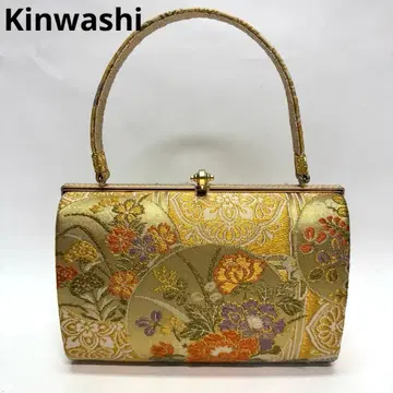 KINWASHI 금와시 기모노 가방 기모노 가방 금 골드 가방