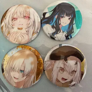 FGO 로손 콜라보 글리터 캔뱃지 4개 세트 2