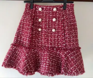 트란테안 손 드 모드 트위드 플레어 치마바지