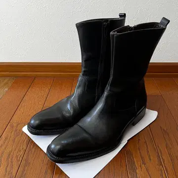 MO S 가죽 부츠 이탈리아제 사이즈 40 블랙