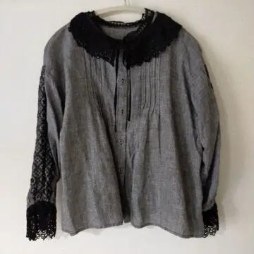 사만사 모스모스 kazumi 콜라보 탈착식 옷깃 포함 전후 착용 블라우스