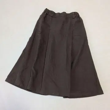 ONIGIRI 린넨 브라운 플레어 스커트 약 70cm