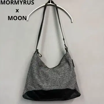 MORMYRUS x MOON 트위드 가죽 숄더백 일본제