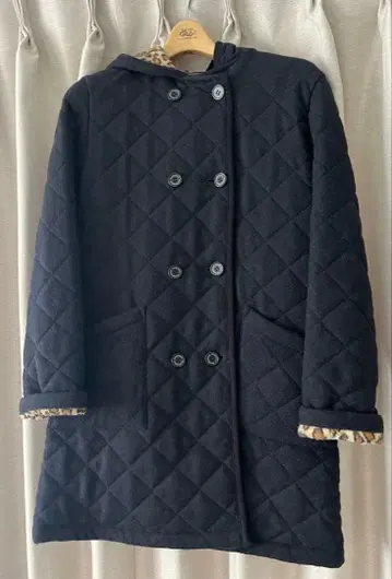 [ 새상품급 ] 트래디셔널 웨더 퀼팅 코트 레오파드 더블