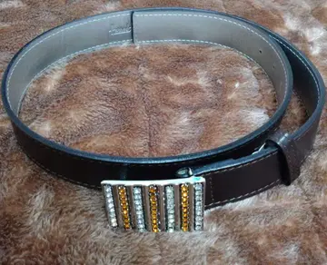 Harrods 스톤 장식 브라운 벨트