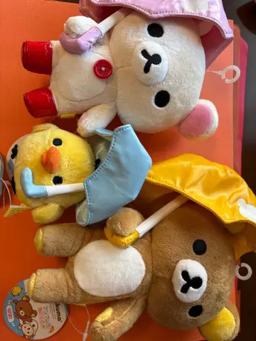 리락쿠마 엄브렐라 봉제 인형 세트