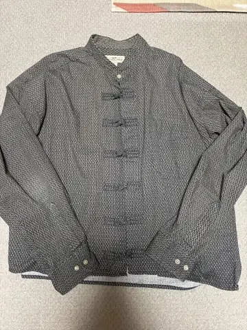 빈티지 스타일 차이나 버튼 셔츠