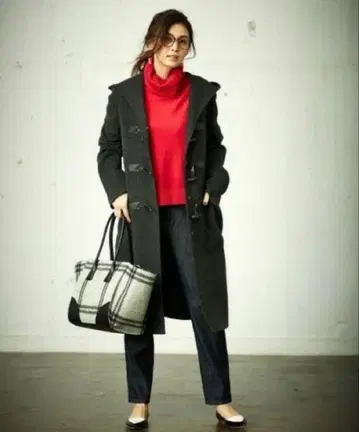 자유구 캐시미어 혼방 리버 롱 코트 더플 코트 이탈리아제