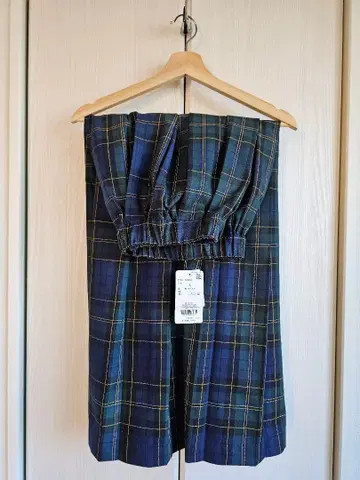 앙제 LAVEANGE 타탄 체크 플리츠 스커트