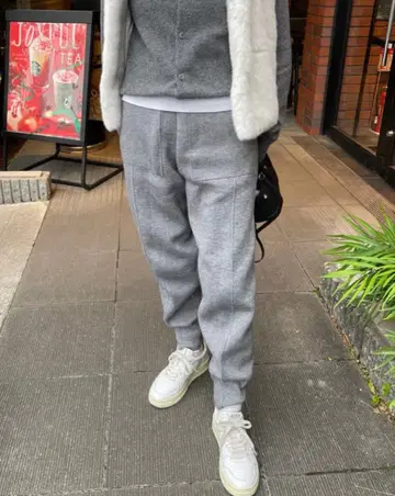 selectshop-K Taperd knit pants(Gray)