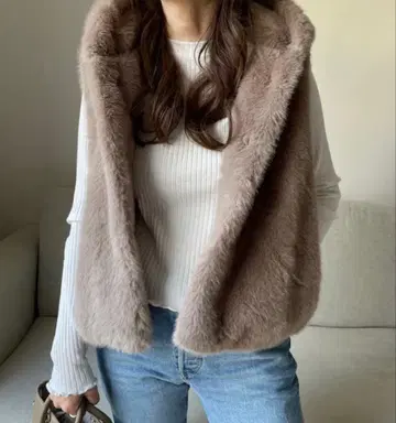 selectshop-K Volume fur vest (Brown)