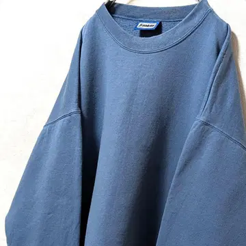 프랭클린 무지 맨투맨 트레이닝복 탁한 블루 파랑 구제 의류